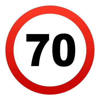 Различные размеры Индивидуальной ПВХ-наклейки Знак ограничения скорости 70 Водонепроницаемая автомобильная наклейка на мотоцикл Ноутбук Decorative10cm * 10cm