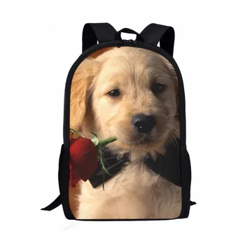 Школьные сумки с изображением животных, детская школьная сумка для мальчиков-подростков, рюкзак для девочек, милая собака, рюкзак для 3D-печати, школьные сумки, детский рюкзак