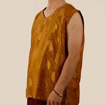 летний шелковый жилет 2022 года Куртка монаха Ламы Тибетская одежда мужской жилет Донга
