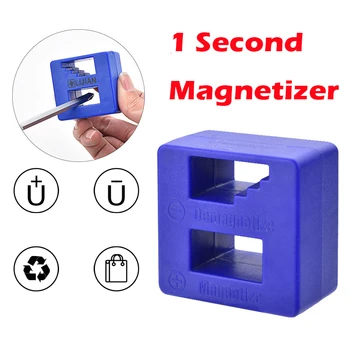 1 ШТ Высококачественная Синяя Отвертка Магнитный Подборщик Инструмент для намагничивания Инструмент для Размагничивания Отвертка