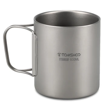 TOMSHOO Титановая чашка для воды 220/350/450/600 мл Кофейная Чайная кружка для домашнего офиса, кемпинга, пеших прогулок, альпинизма, пикника