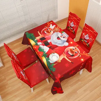 Рождественский декор для столовой, чехлы для офисных стульев с принтом Санта-Клауса, Гнома, Снежинки, Эластичный Съемный чехол для сиденья стула