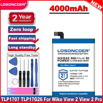 LOSONCOER Аккумулятор хорошего качества TLP1707 TLP17G26 Аккумулятор емкостью 4000 мАч для Wiko View 2 View 2 Pro W-C800 W-C860 Batteries ~ В наличии