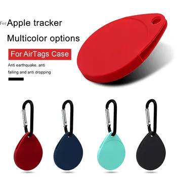 Силиконовое кольцо для ключей Apple Airtags, чехол, защитный чехол, бампер, аксессуары для трекера, чехлы для ключей от потерянных устройств