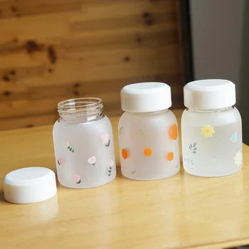 Маленькие бутылочки для воды Модные Мини Прозрачные хрустальные Портативные Стеклянные стаканчики Для детей взрослых студентов Кружки для сока Молока кофе