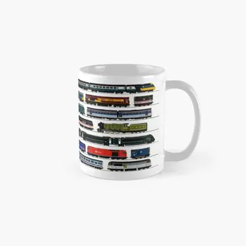 Классическая кружка British Trains, Чашка для чая, ручка с рисунком, Круглая посуда для напитков, Подарки с кофейным принтом, Простое Фотоизображение