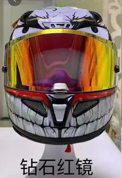 Мотоциклетный шлем с защитой от запотевания и ультрафиолета, с козырьком из ПК, модель объектива для hj c, зеркальный козырек для шлема с полным лицом, зеркальный объектив