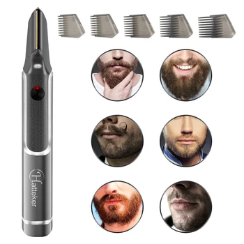 Убирающаяся мужская бритва Hatteker, портативный триммер для волос на теле, бытовая бритва для мужчин, USB-зарядка, машинка для стрижки волос