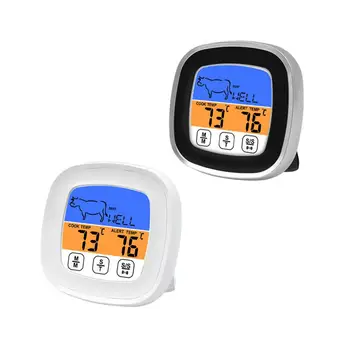 ThermoPro Цифровой термометр для мяса барбекю для духовки Thermomet с таймером, Пробоотборник для мяса, Кухонный термометр для приготовления пищи с ЖК-экраном