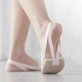 Танцевальная обувь Modern Dance Balance с мягкой подошвой, обувь для художественной гимнастики средней длины, Мягкие Носки, Балетки для бального искусства, гимнастические туфли