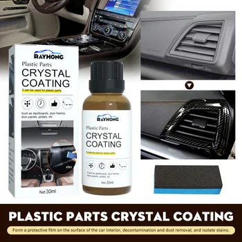 30 мл восстанавливающего средства для внутренних пластиковых деталей Crystal Coating Wax, восстанавливающая пластик жидкость для длительного ухода за автомобилем