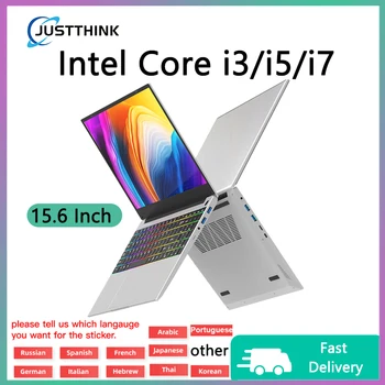 ноутбук i7 Intel Core i3 i5 Игровой Ноутбук 8G 16G RAM 512G 1T SSD Windows 10 С Красочной Подсветкой IPS Портативный Компьютер Для игр