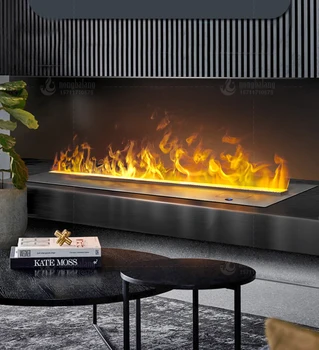Inno-Fire 72-дюймовый декоративный электрический камин с пламенем 3d Flame, встраиваемый в стену в помещении