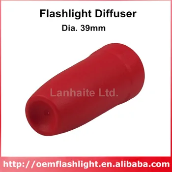 Рассеиватель фонарика D39 -красный (внутренний диаметр 35 мм)