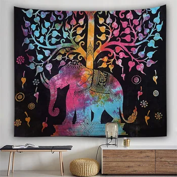 Настенные Гобелены Elephant Nordic Ins, ткань в богемном стиле, ткань для плаката, Украшение комнаты, спальни, Фоновая Декоративная живопись