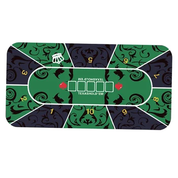 Складной коврик для покерного стола, профессиональная Техасская портативная резиновая пена, макет покерного стола для азартных игроков, Макет игры Зеленый