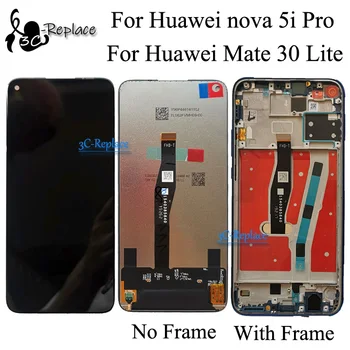 Оригинальный 6,26-дюймовый Для Huawei Nova 5i Pro / Для Huawei Mate 30 Lite ЖК-дисплей С Сенсорным Экраном и Цифровым Преобразователем В сборе / С рамкой