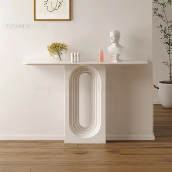 Простые консольные столики Мебель для гостиной, диванные столики скандинавского дизайнера, креативный консольный столик для прихожей, домашний настенный приставной столик
