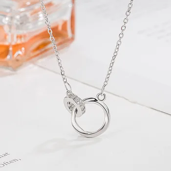 Кольца Кулон Ожерелье Для Женщин Из Белого Золота С Покрытием Свитер Цепочка Модные Украшения для Женщин Бесплатная Доставка