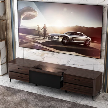 Роскошная мебель для гостиной С лазерной проекцией слот для карт памяти Комбинация шкафов для телевизора Новейший дизайн Подставки для телевизора TV Cabint