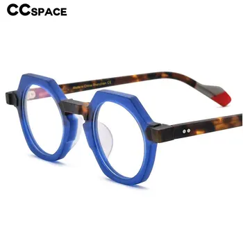 55099 Ретро круглые оптические очки Мужские женские очки Ацетатная оправа для очков для мужчин с прозрачными линзами