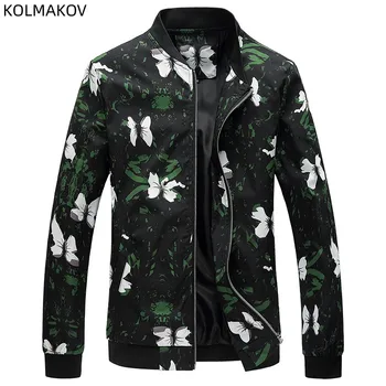 Весенне-осенние куртки 2023, новый стиль, мужская куртка с цветочным узором, мужская высококачественная модная удобная куртка, мужские большие размеры M-6XL