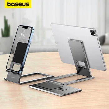 Складная настольная подставка Baseus для iPhone 14 iPad Pro, планшетного ПК для iPhone, настольная подставка из алюминиевого сплава, подставка для ноутбука, подставка для ноутбука