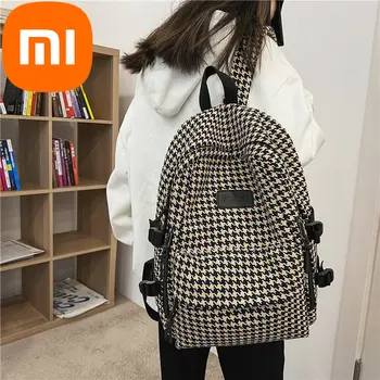 Рюкзак Xiaomi, вязаный для проверки тысячи птиц, Универсальный рюкзак большой емкости, рюкзак для учащихся младших классов средней школы.