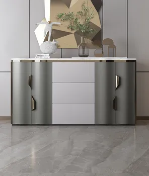 Легкий роскошный шкаф для веранды из каменной плиты, Современная простая гостиная, итальянский минималистичный шкаф для хранения, буфетный шкаф для ресторана