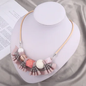 Богемное ожерелье-цепочка для свитера для женщины и девушки, геометрические ожерелья из смолы и бисера, ювелирные изделия с регулируемыми звеньями