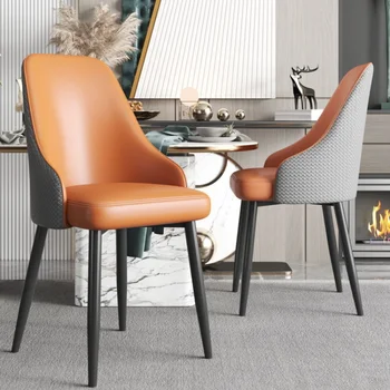 Итальянский минималистичный Домашний обеденный стул, стол для переговоров, стол для макияжа, Легкий роскошный обеденный стул для гостиной, простое кресло, скандинавский стул
