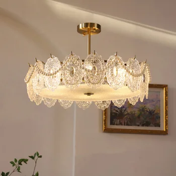 Потолочные люстры из хрусталя Morden с резьбой по стеклу, роскошные подвесные светильники для гостиной, столовой, спальни, домашнего декора, Подвесной светильник