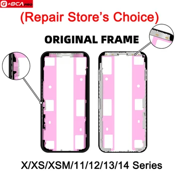 10шт (G + OCA) Оригинальная Средняя Рамка Для iPhone X Xs Max 12 11 Pro 13 Mini 14 Plus Рамка Передней Панели ЖК-дисплея С Клейкой Лентой