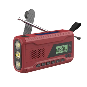 AM/FM Аварийное ручное радио 3 в 1 светодиодный фонарик для экстренной помощи Портативный 4500 мАч Мощность спасения Восхождение Приключения в горах