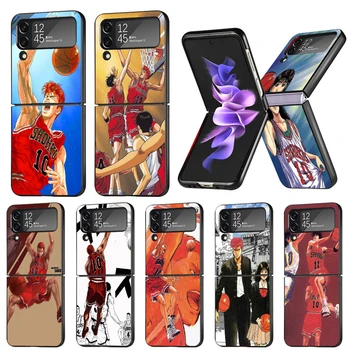 Верняк Баскетбол Аниме Жесткий ПК Задняя Крышка Телефона Чехол для Samsung Galaxy ZFlip 5 Z Flip 4 ZFlip3 Z Flip 3 5G ZFlip4 Flip3 Zflip5