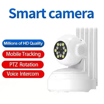 IP-камера 720P Защита безопасности умного дома Wi-Fi Усиление сигнала 5 антенн Беспроводная радионяня ИК-камера ночного видения