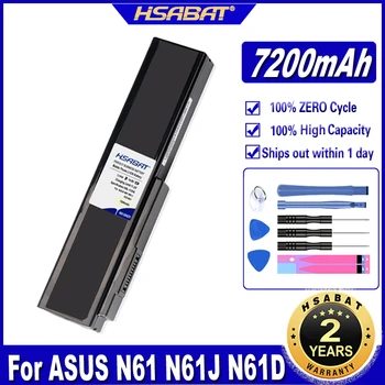 HSABAT N53 7200 мАч Батарея для Asus N53S N53J N53JQ A32-N61 A32-M50 N43 N61JQ N61 N61J N61Jq N61V N61Vg N61Ja N61JV Батареи