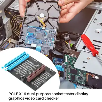 ПК AGP PCI-E X16 Тестер разъемов двойного назначения, изображение дисплея, тестер для проверки видеокарт, инструмент диагностики видеокарт.