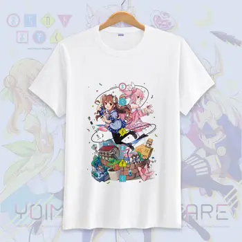 Футболка для косплея из японского аниме Мачикадомадзоку, футболка с принтом Момо Тиеда, Юко Есида, летний топ, футболка, костюм