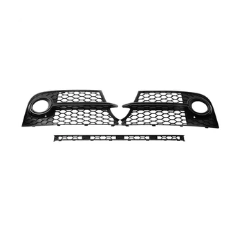 Глянцевая черная рамка противотуманной фары левого + правого переднего бампера Решетки противотуманных фар для Audi TTS