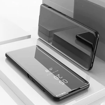 Oppo Reno 6 5G CPH2251 Case Smart Plating Зеркальный Кожаный Чехол с Откидной Крышкой для Oppo Reno6 5G CPH2251 Кожаный Чехол Coque Для Телефонов
