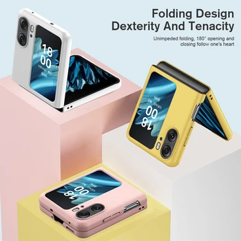 Удобный для кожи Чехол для телефона со Складным экраном Oppo Find N2 Flip Skin, Обеспечивающий Комфортную Защиту Задней крышки Мобильного телефона от падения
