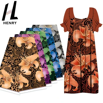 Новейший дизайн одежды в стиле полинезийских островов, цифровая печать, полиэфирная ткань для одежды, женская одежда, платье, юбка, рубашка