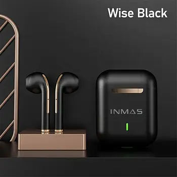 1 Беспроводной сабвуфер INMAS с наушниками, интеллектуальное шумоподавление, стереозвук объемного звучания, совместимый с Bluetooth, 5.0 HD-совместимый вызов