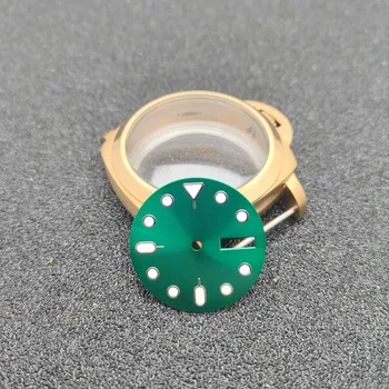 Сменный 28,5 мм циферблат с двойным календарем, зеленый светящийся циферблат для часов с кварцевым механизмом NH36, детали для модификации часов