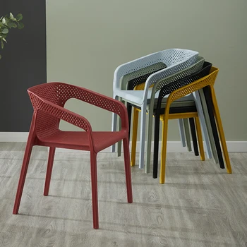 Удобные обеденные стулья для патио, Современная роскошная спальня в скандинавском стиле, Дизайнерское кресло для отдыха, Пластиковая садовая мебель Sillas De Comedor