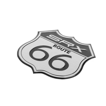 Универсальная 3D автомобильная эмблема, значок, декоративная металлическая наклейка Route 66 для Cadillac US SRX Ford