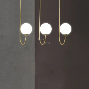 Скандинавский светодиодный стеклянный подвесной светильник для обеденного стола, светильники для гостиной, подвесной светильник в стиле лофт, подвесной светильник