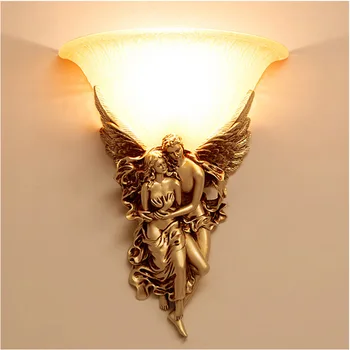 Настенные светильники TEMAR Angel LED Gold Креативный дизайн, бра из смолы, 3 цвета, Светильники для дома, гостиной, спальни