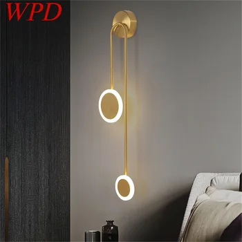 WPD Скандинавские настенные светильники, бра, современная простая латунная светодиодная лампа в помещении для украшения дома